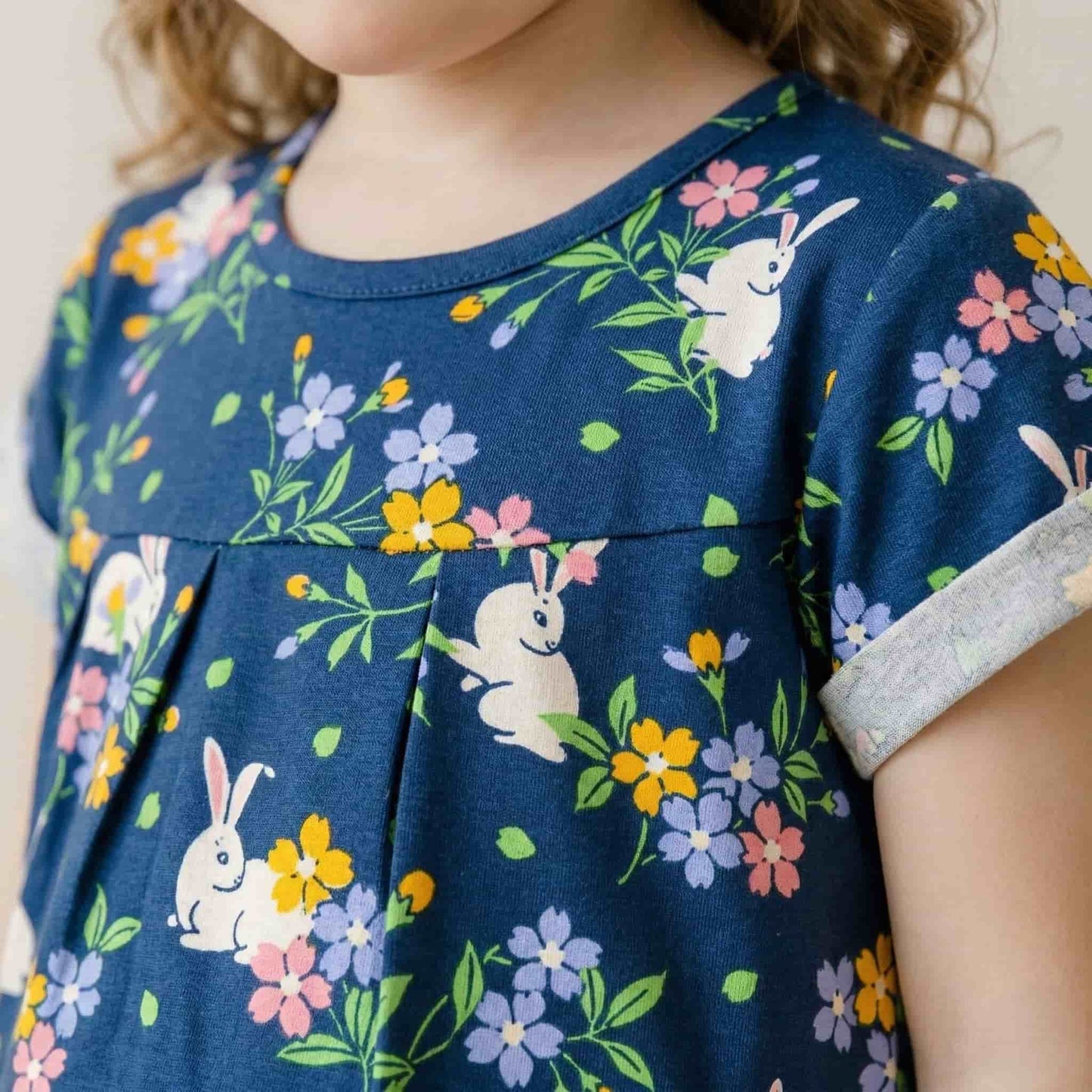 Meadow Bunny Girls Short Set- Navy Blue