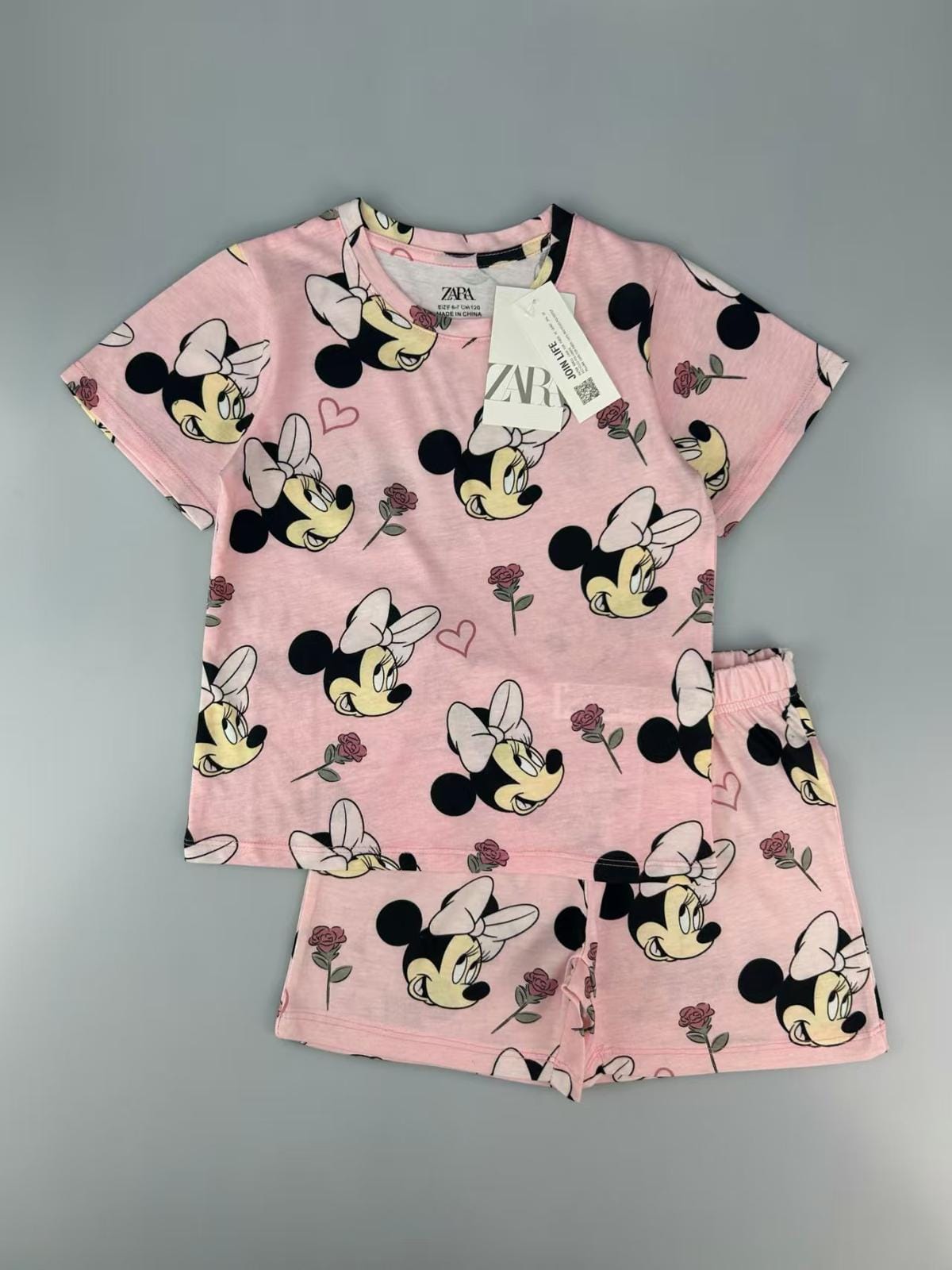 Zara Girls Shorts set 3 yr Minnie Girls Shorts Set Zara-Light Pink