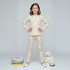 Blossom Bouquet Girls Pajama Set-Beige
