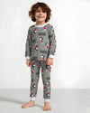Mickey Mouse Boy Cotton Fleece Pajamas Set- Grey