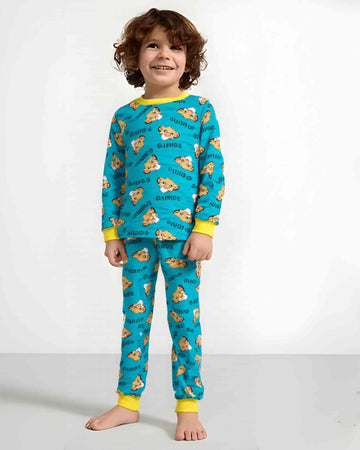 Lion King Boy Cotton Fleece Pajamas Set- Blue