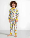 Mickey Donald Boy Cotton Fleece Pajamas Set- Yellow