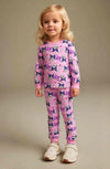 Kuromi Girl Cotton Fleece Pajamas Set- Dark Pink