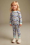 Minnie Girl Cotton Fleece Pajamas Set- Mint Green