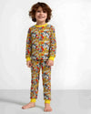 Tom N Jerry Boy Cotton Fleece Pajamas Set- Mustard