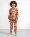 Looney Tune Boy Cotton Fleece Pajamas Set- Brown