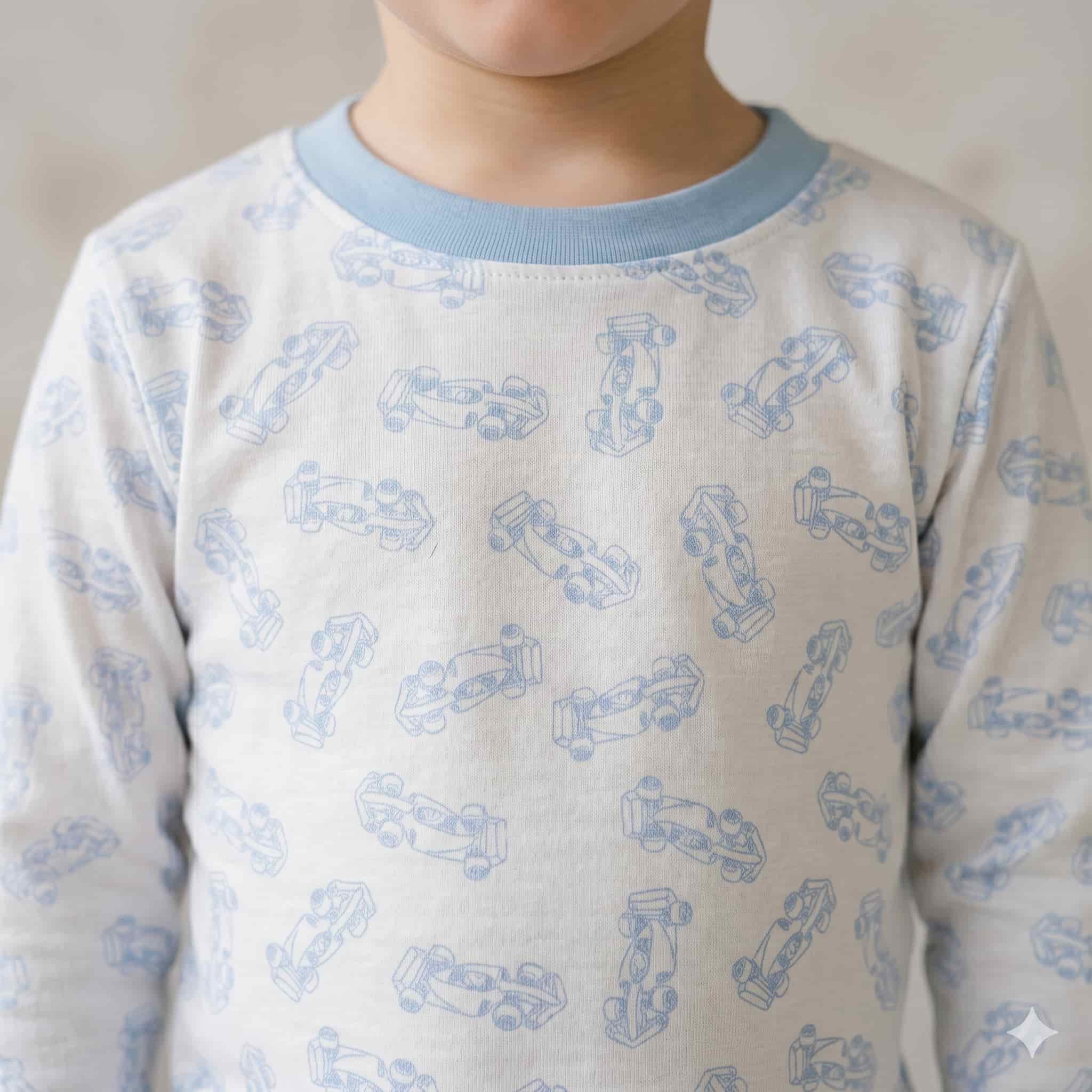 Speedy Drift Boys Full Sleeves Pajama Set – Sky Blue