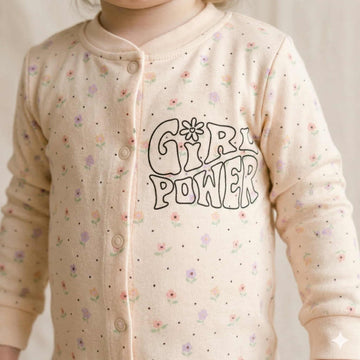 Fierce & Floral Baby Girl Set - Beigi