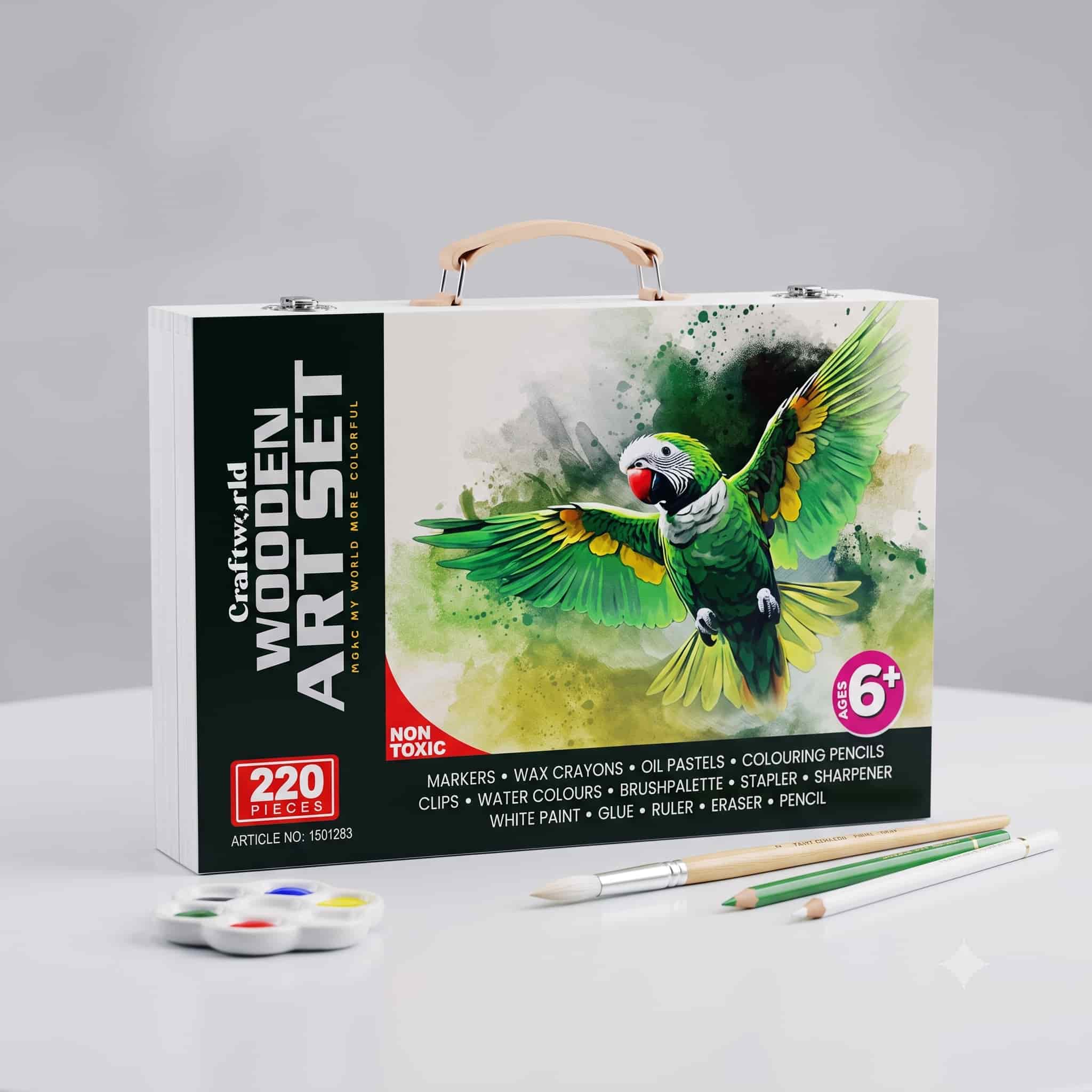 Craftworld Wooden Art Set 220 Pieces