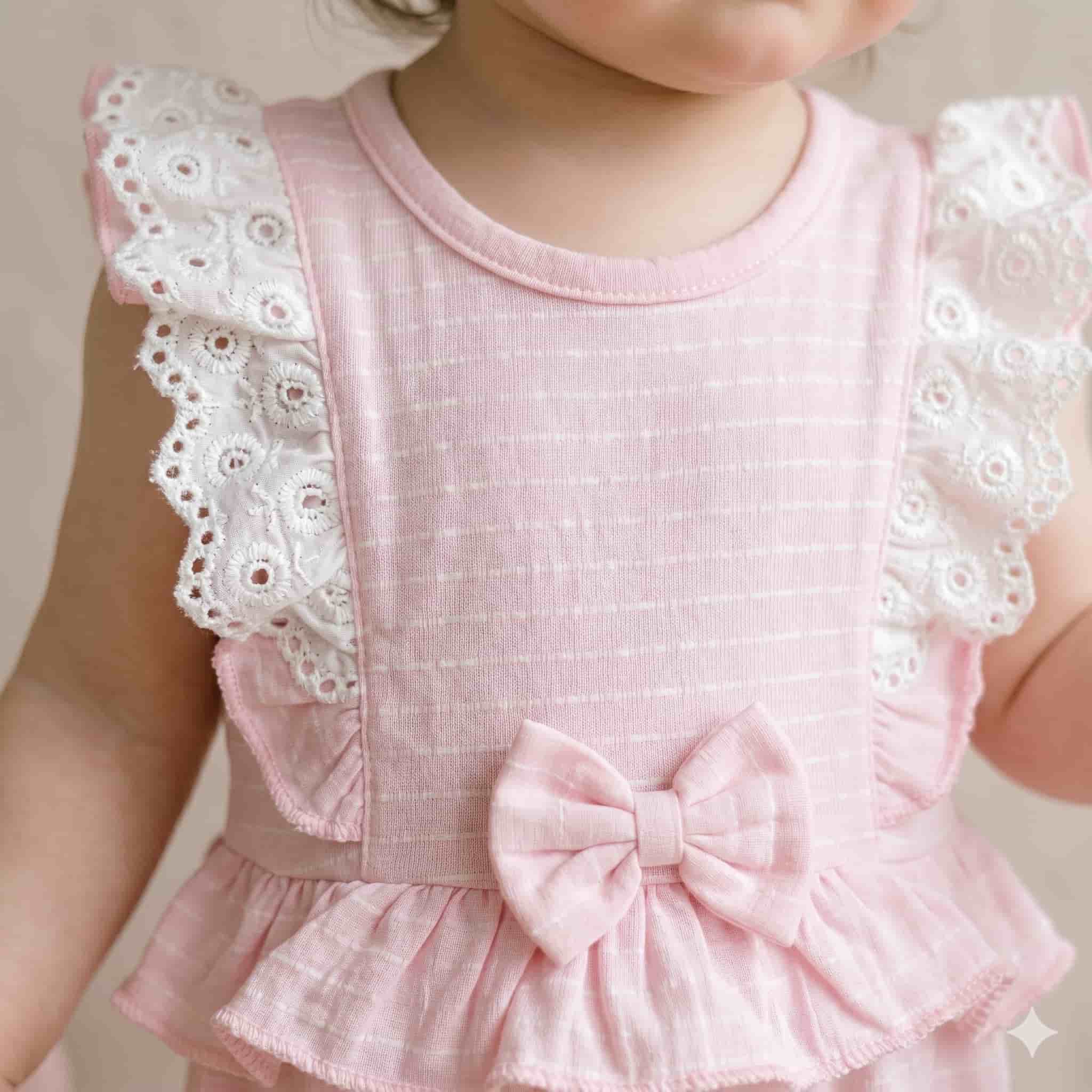 Blush Bloom Baby Girls Half Sleeves Set - Pink