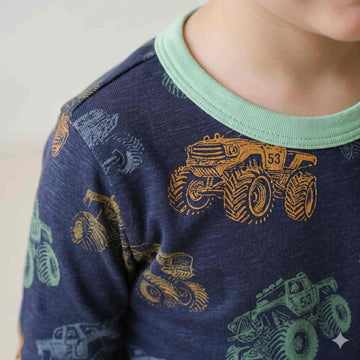 Monster Mash Boys Full Sleeves Pajama Set - Blue