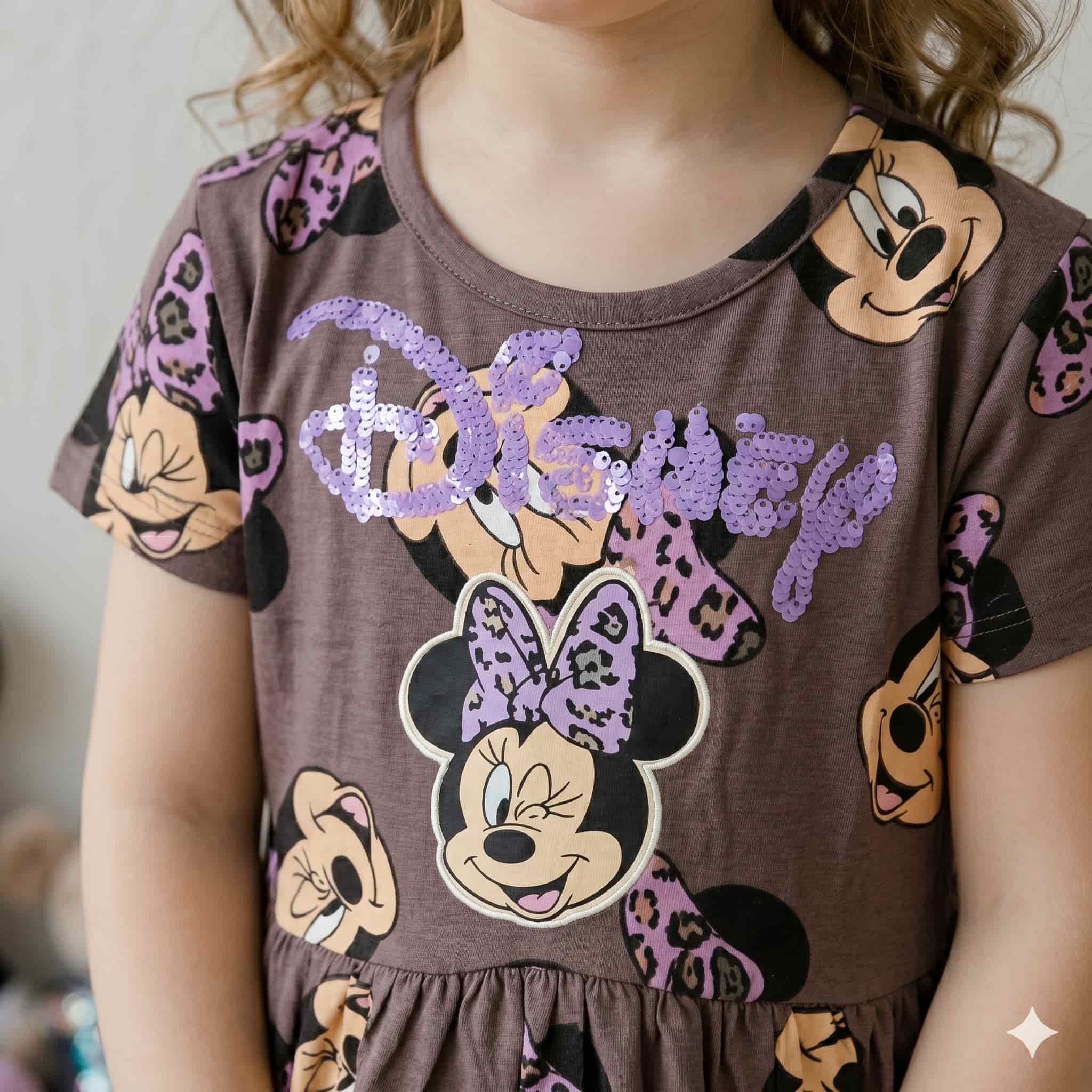 Minnie Mouse Girls Frock - Brown