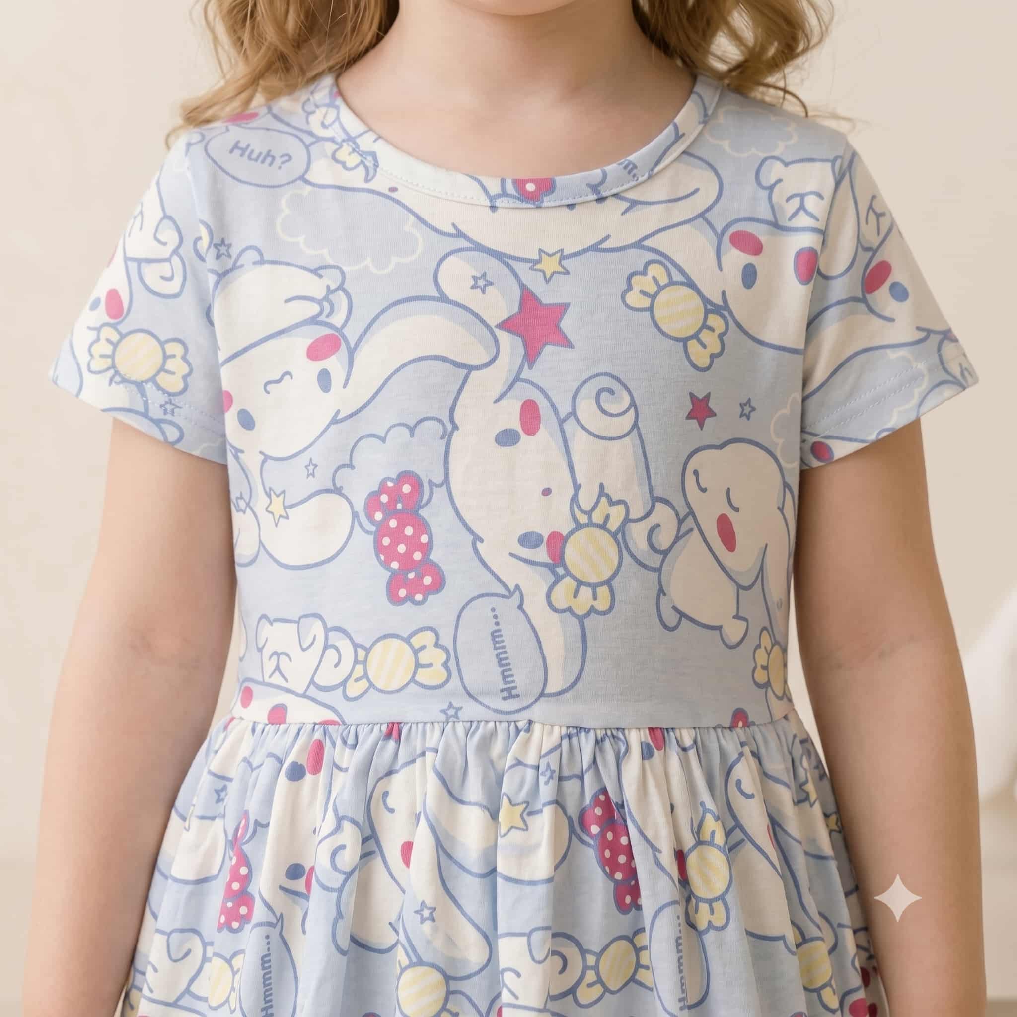 Sky Dreams Girls Frock - Blue