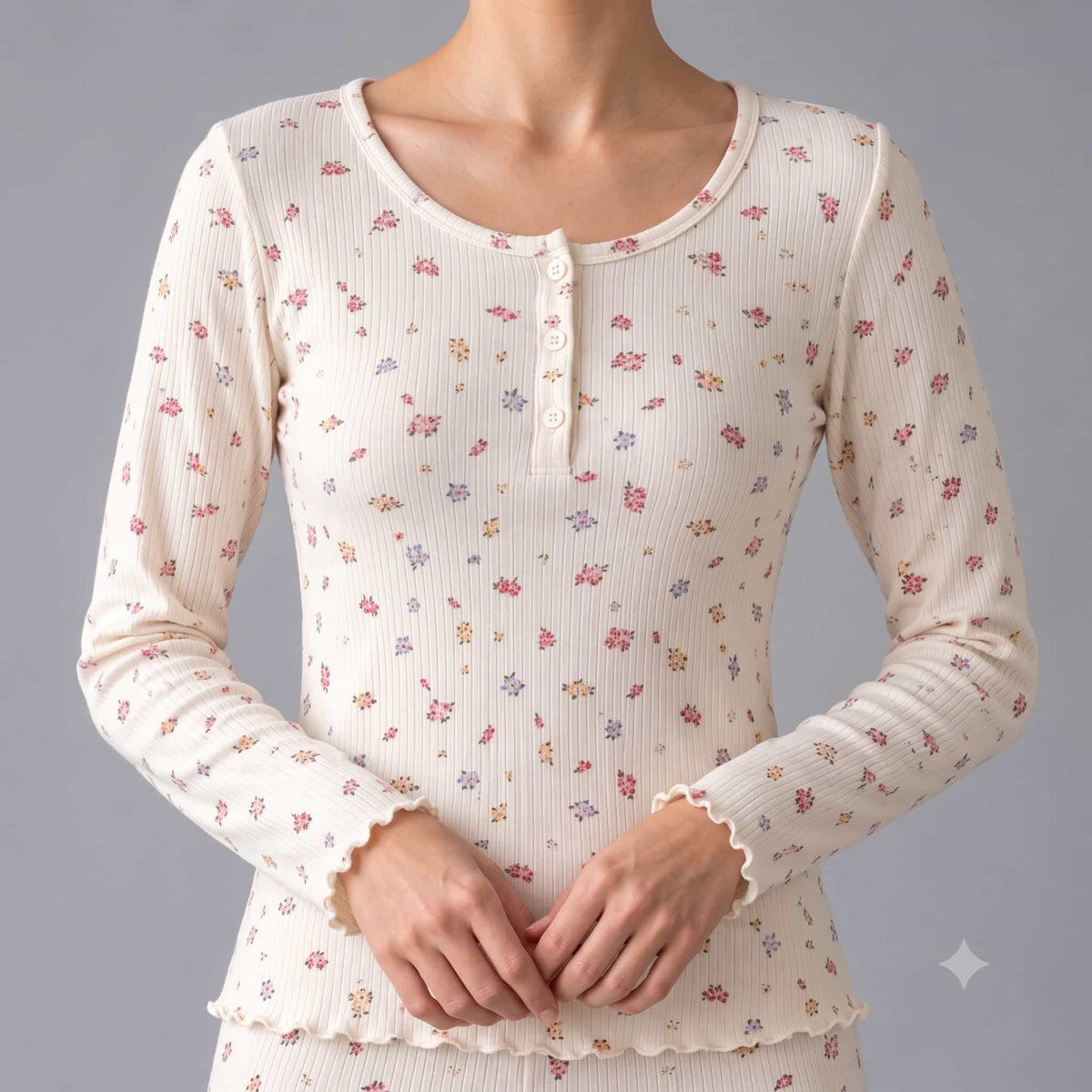 Meadow Muse Women Full Sleeves Pajama Set – Ivory