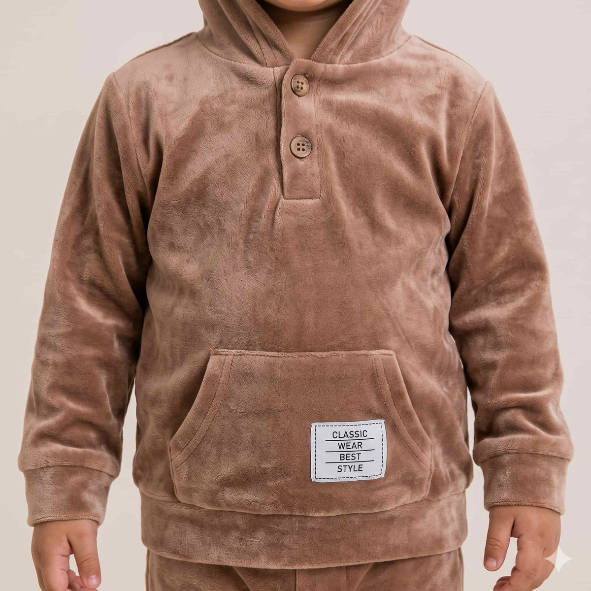 Cozy Classic Baby Boys Winter Full Sleeves Pajama Set – Mocha Brown