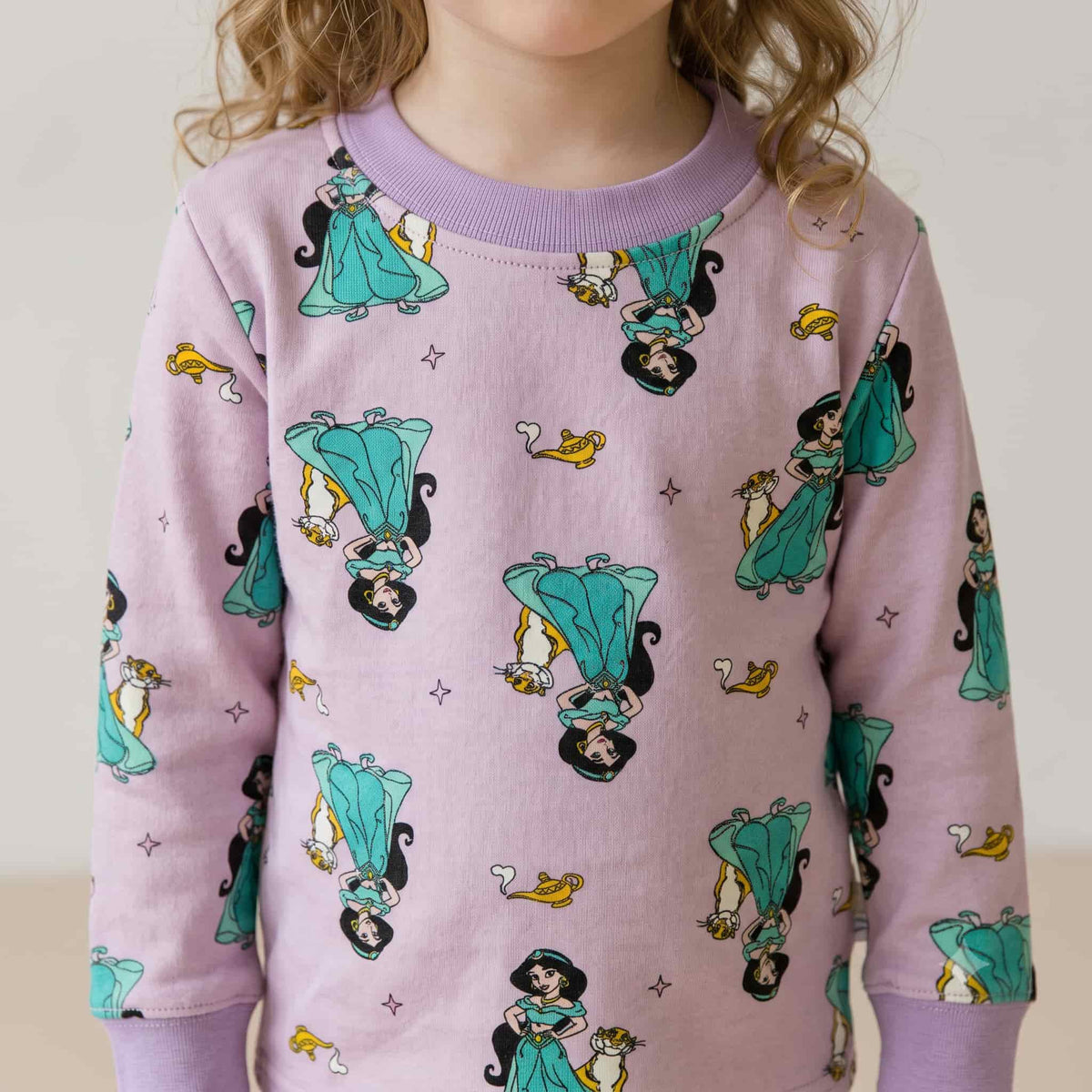 Princess Jasmine Girls Winter Full Sleeves Pajama Set – Lavender