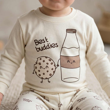 Sweet Buddies Baby Boys Full Sleeves Set - Cream