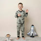 Astronaut In Training Boys Full Sleeves Pajama Set - Grey