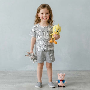 Tweety Girls Short Set - Grey