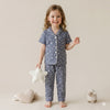 Sweetest Sleep Half sleeves girls Button Pajama Set - Denim