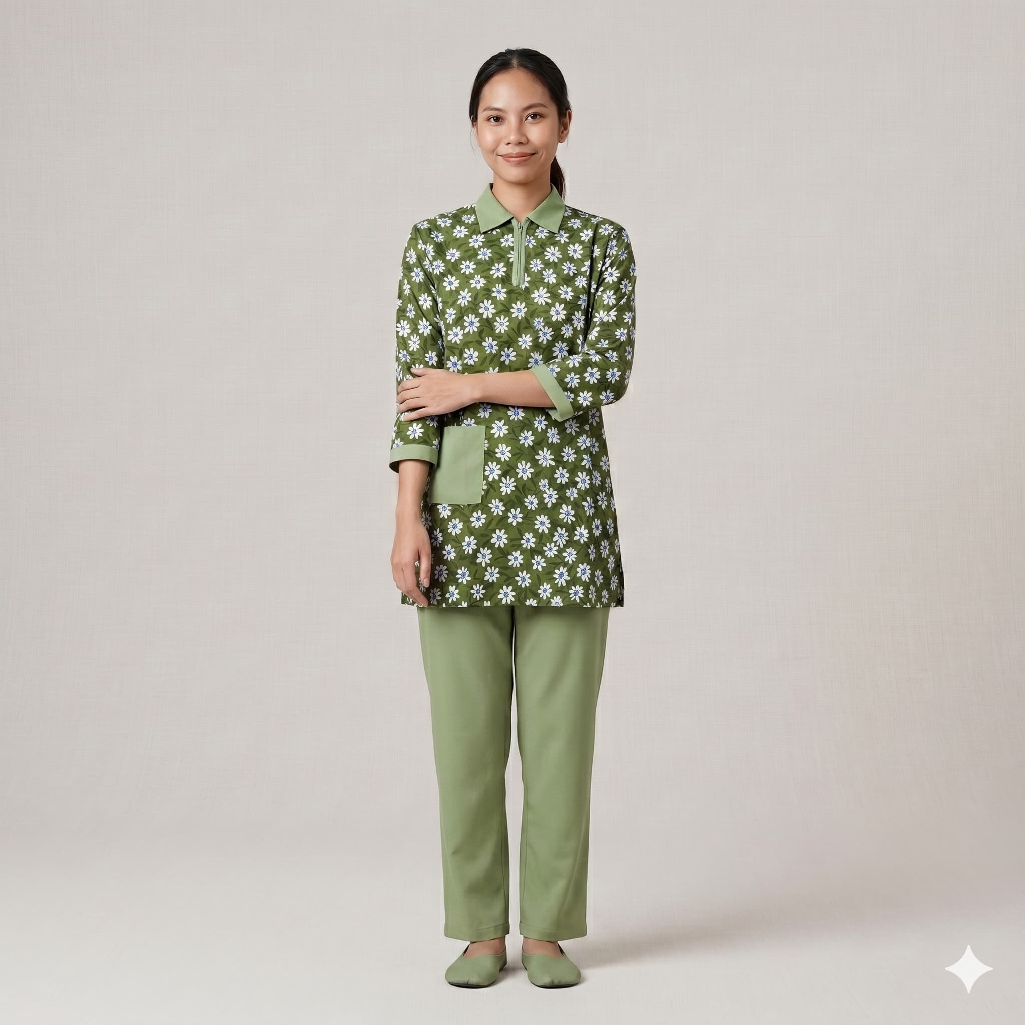 Daisy Meadow Maid Women Uniform - Green