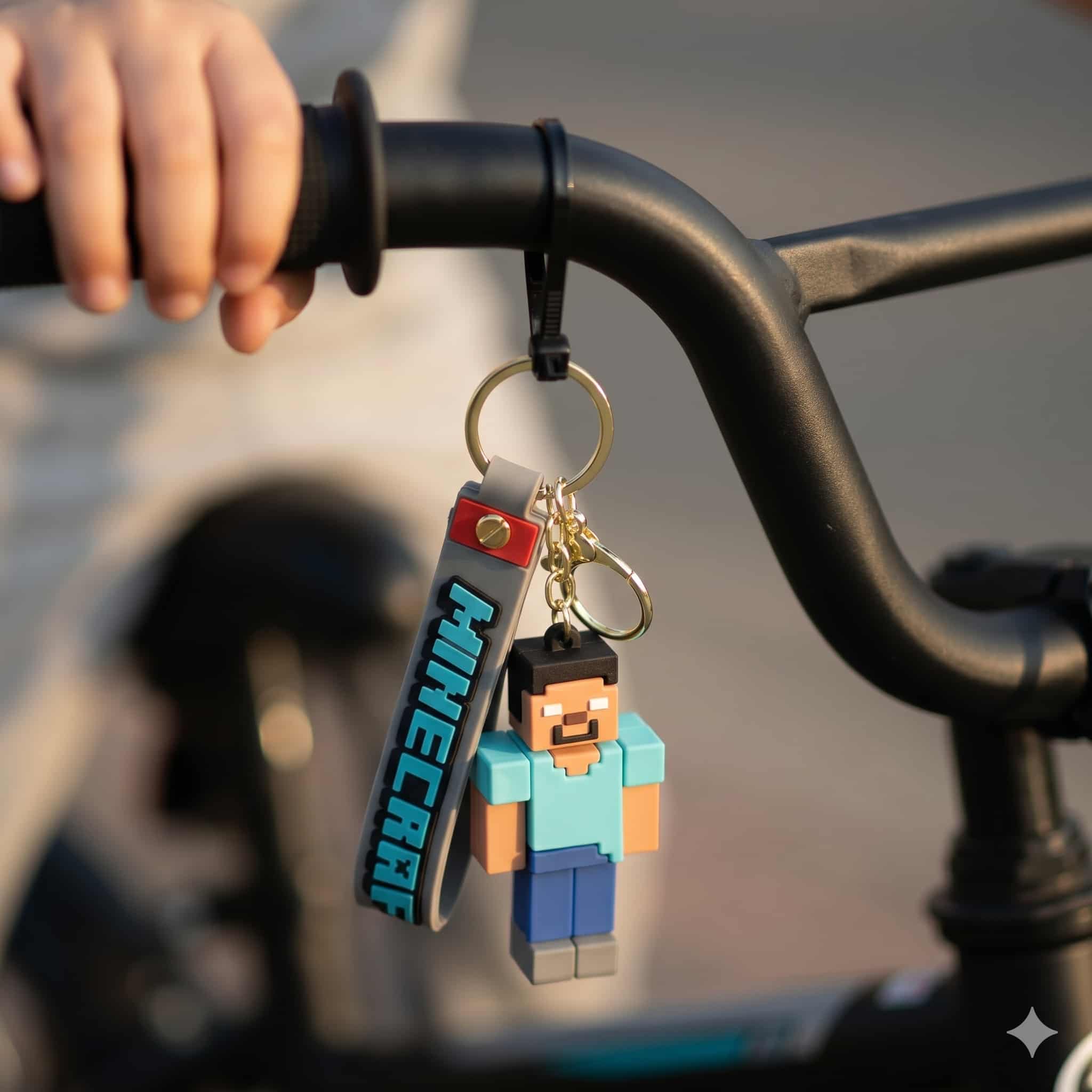 Minecraft Herobrine Keychain - Grey