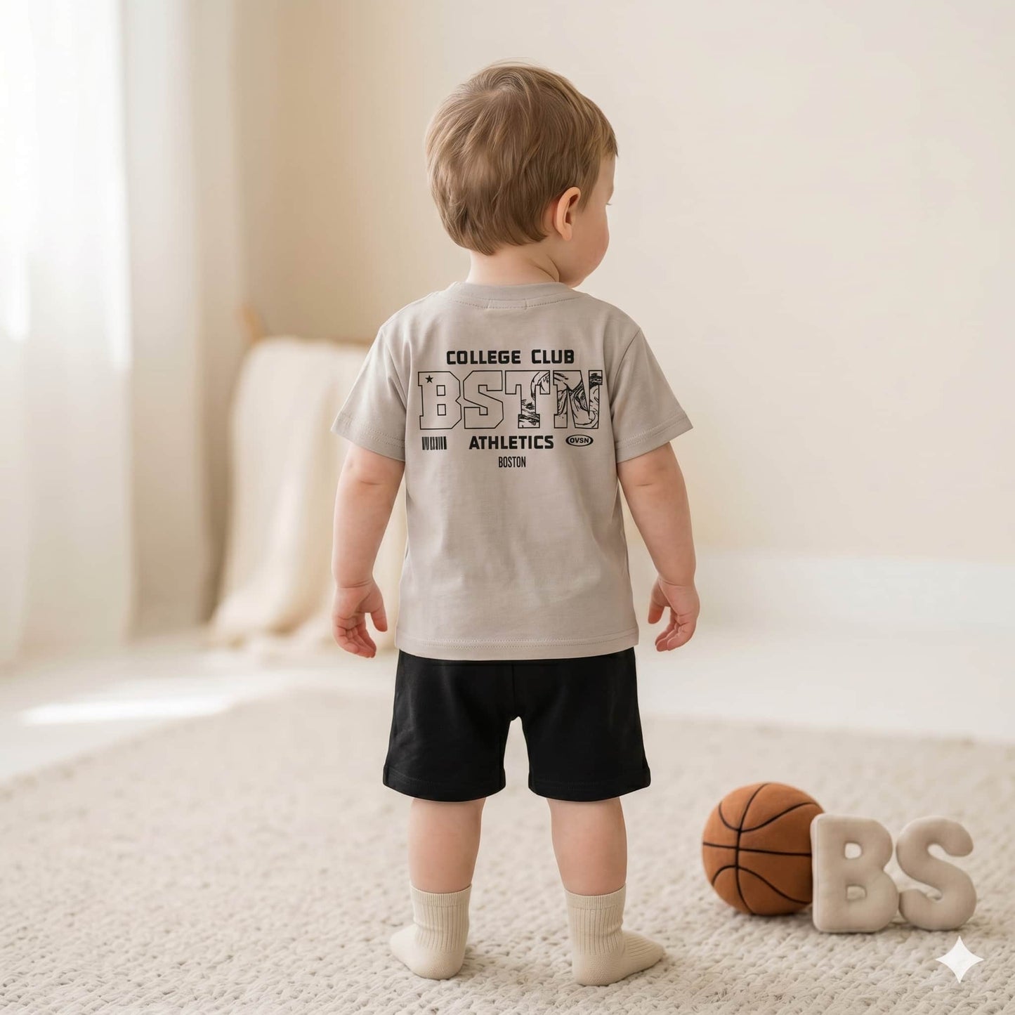 Active Academy Baby boys Half sleeves Short set - Beigi