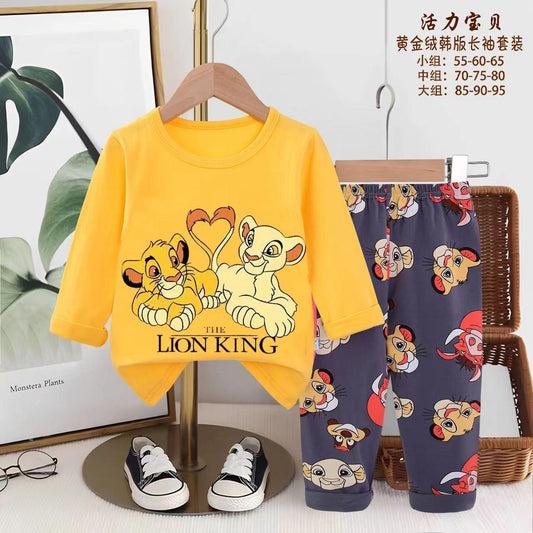 Lion King Boys Full Sleeves Pajama Set - Yellow