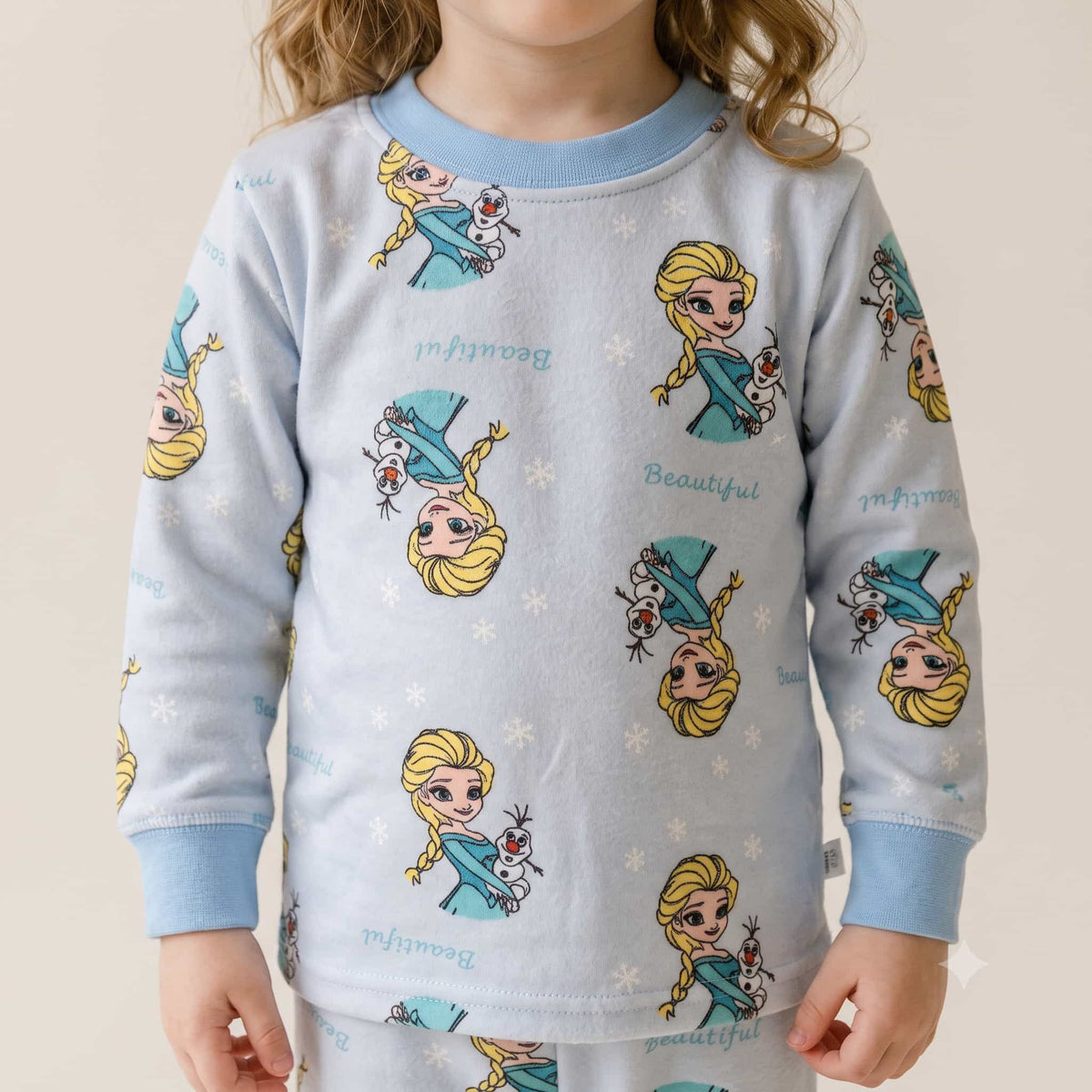 Frozen Princess Girls Winter Full Sleeves Pajama Set – Ice Blue