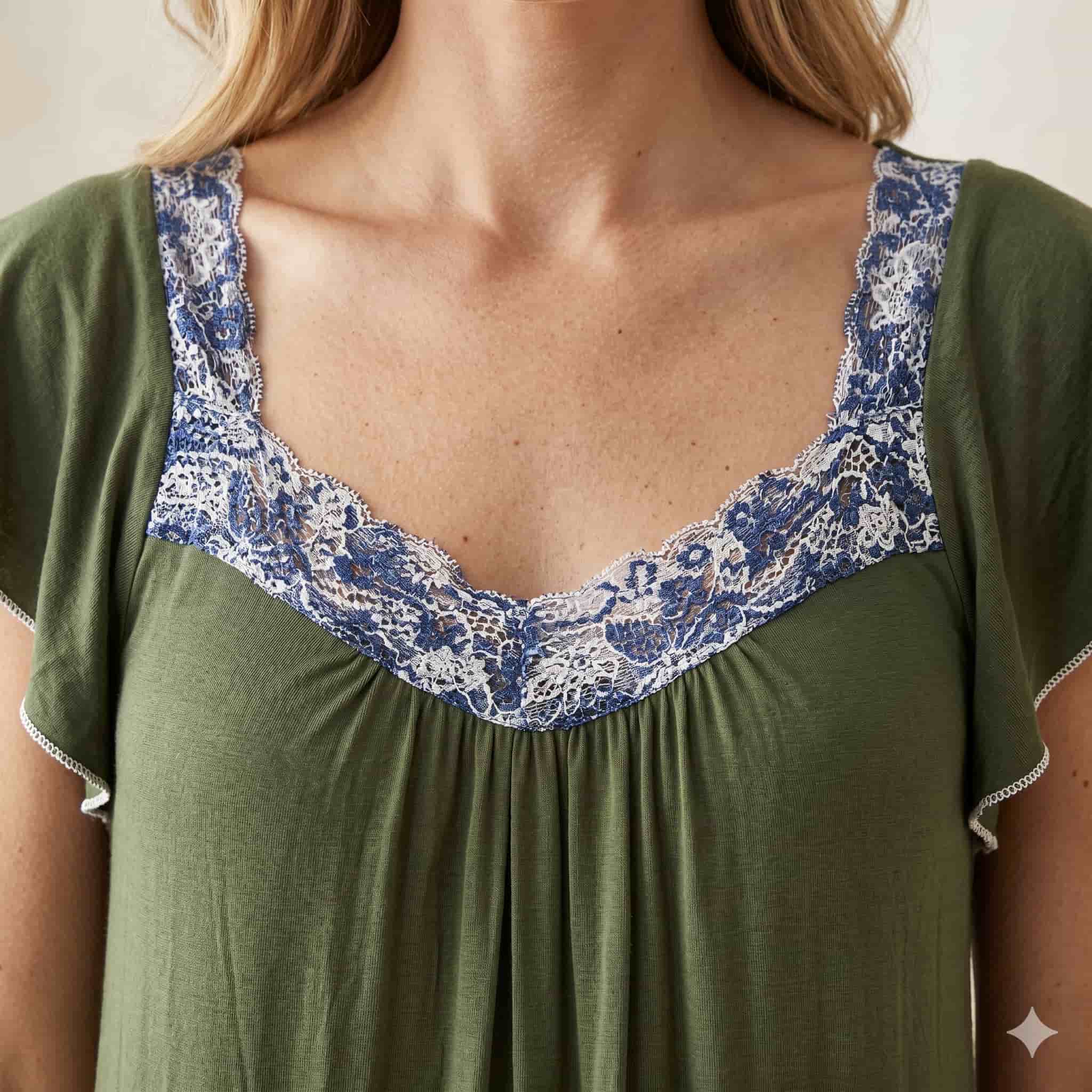 Olive Lace Women Midi - Green