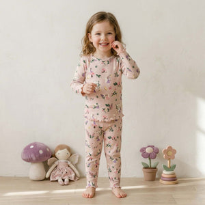 Gardenia Girls Full Sleeves Pajama Set - Pink