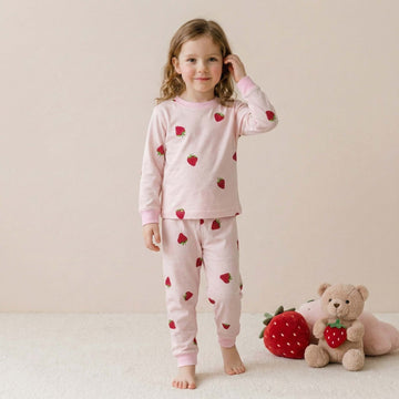 Berry Dreams Girl Pajama Set - Pink