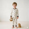 Wild Roar Boys Full Sleeves Pajama Set - White