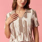 Ikat Women Pajama Set - Brown