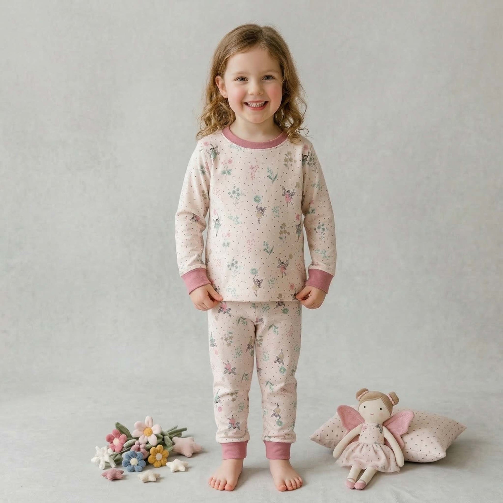 Fair Dust Girls Disney Pajama Set - Pink