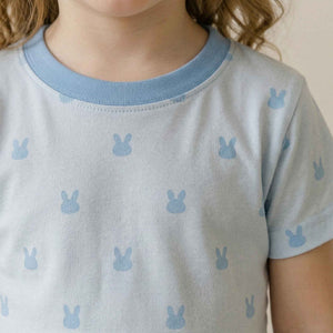 Bunny Buns Girls Short Sleeves Pajama Set - Blue