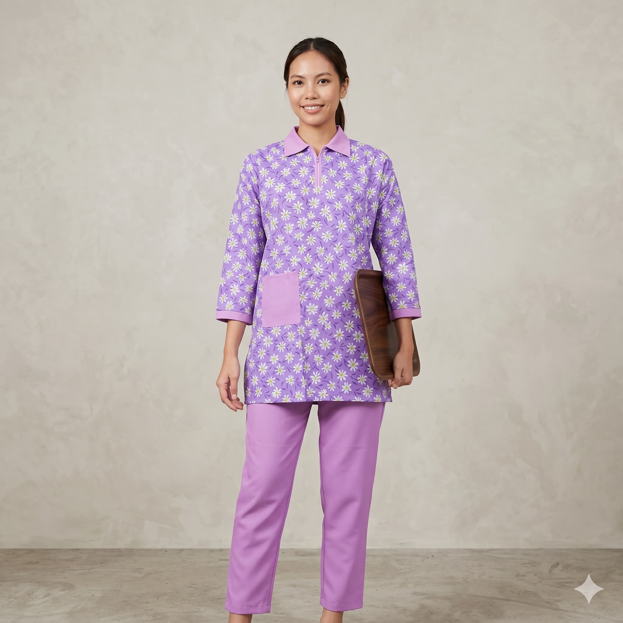 Lilac Meadow Maid Women Uniform - Purple