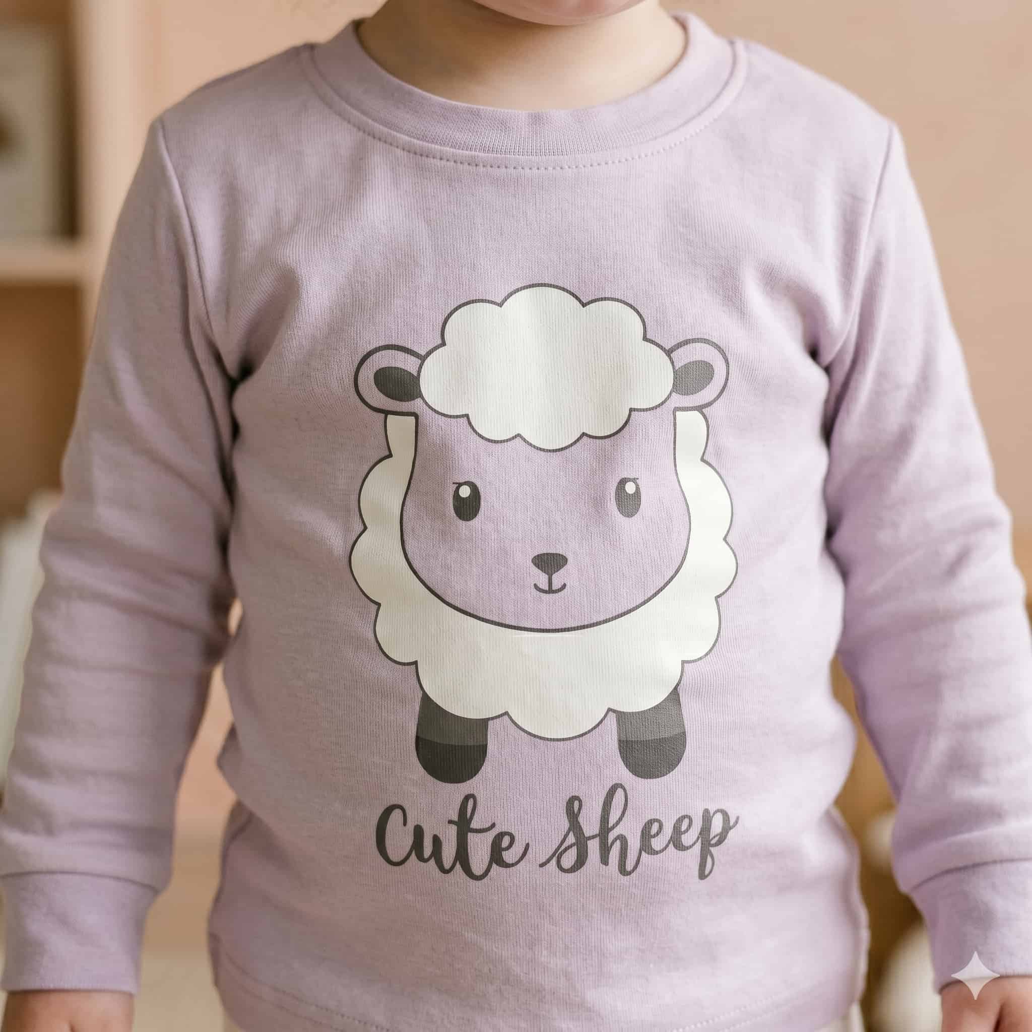 Lilac Lamb Baby Girls Full Sleeves Set - Purple