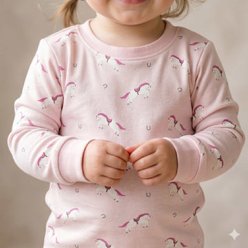 Unicorn Dreams Baby Girls Full Sleeves set - Pink