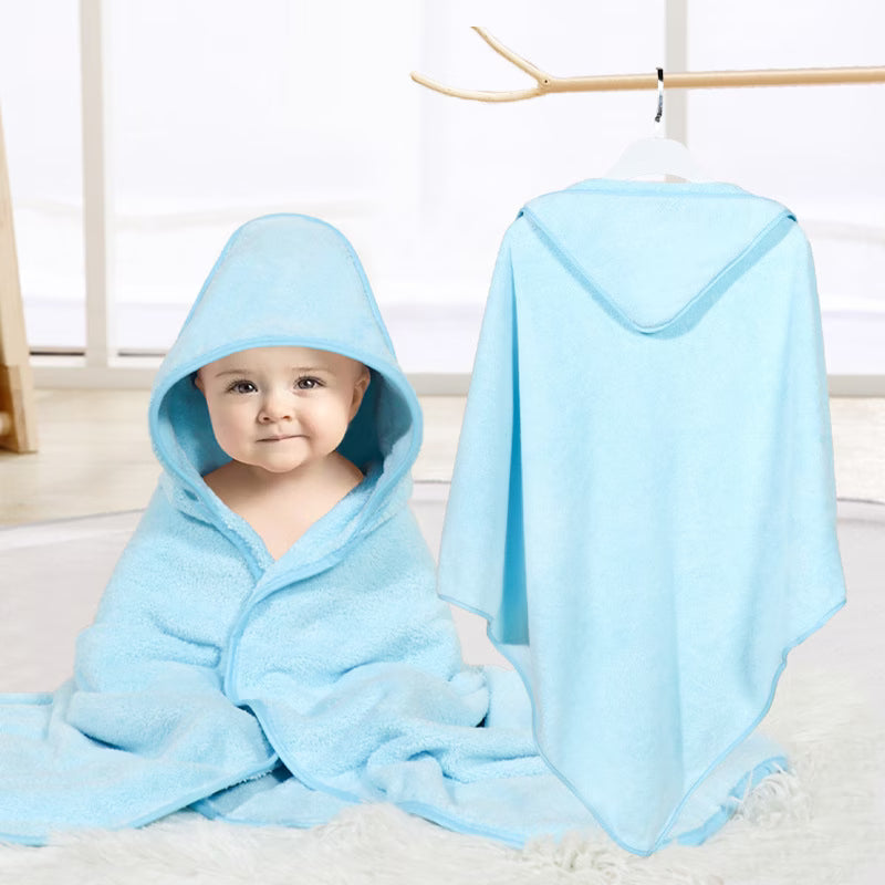 Baby Hooded Towel 75cm x 75 cm - Blue