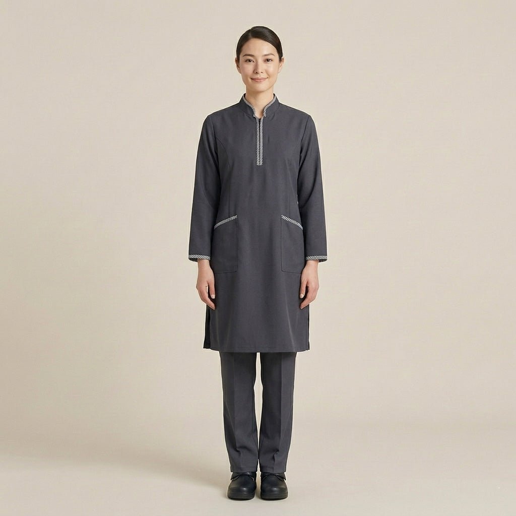 Maid Women Uniform Set - Dark Grey