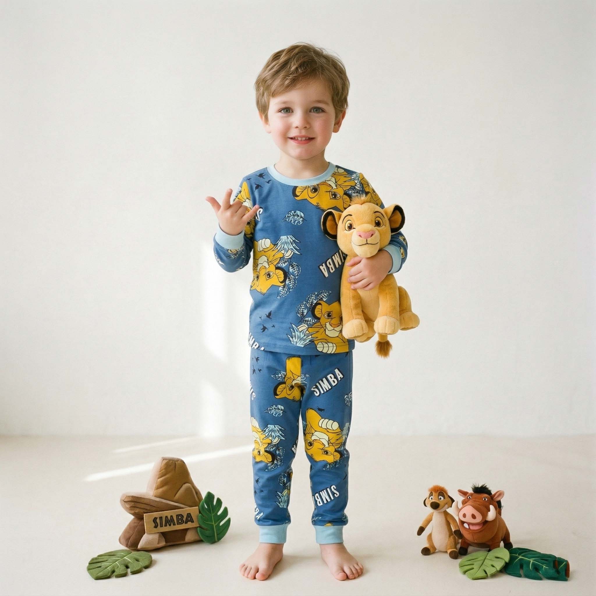 Simba Boys Full Sleeves Pajama Set - Blue