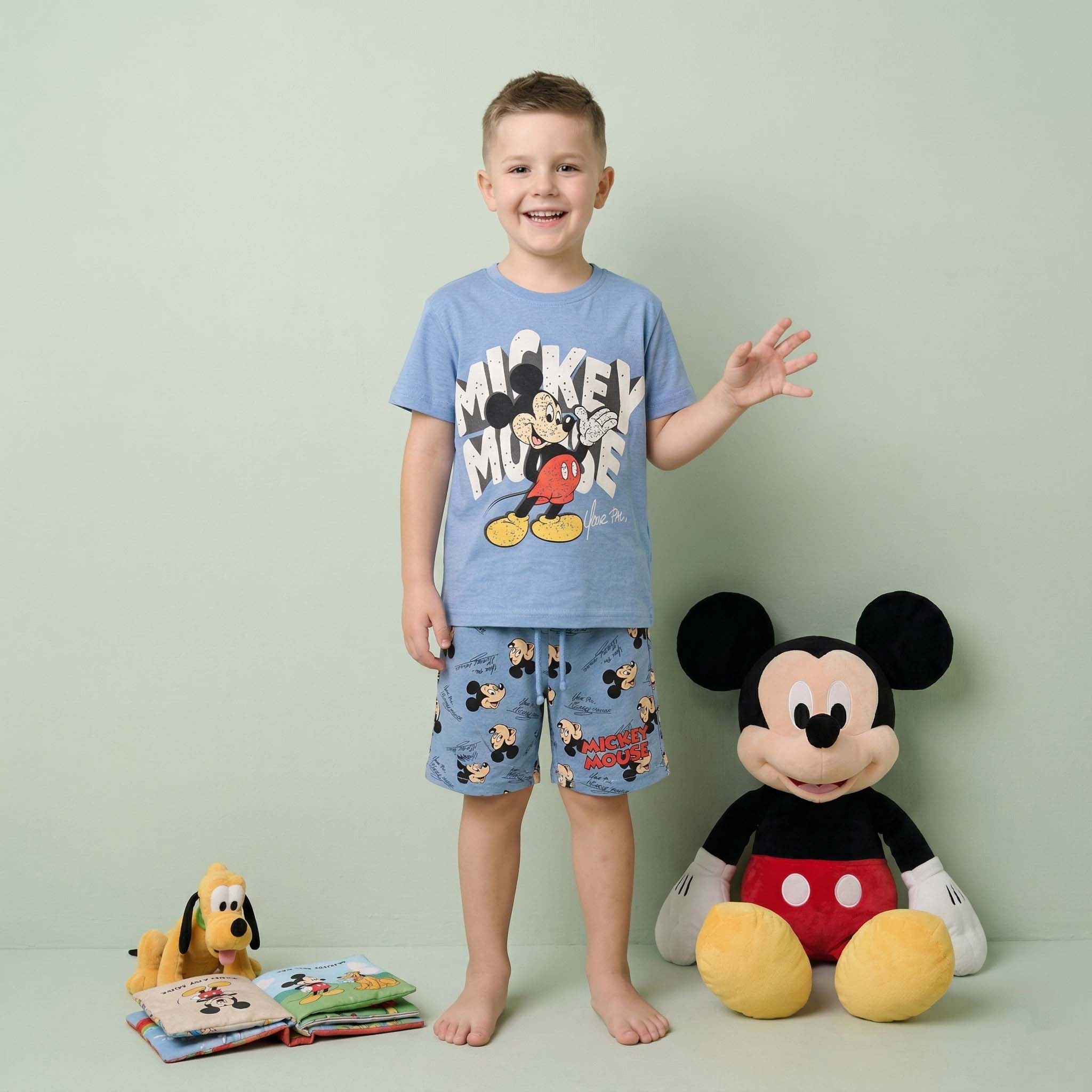 Mickey Mouse Boys Short Set - Blue