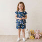 Meadow Bunny Girls Short Set- Navy Blue
