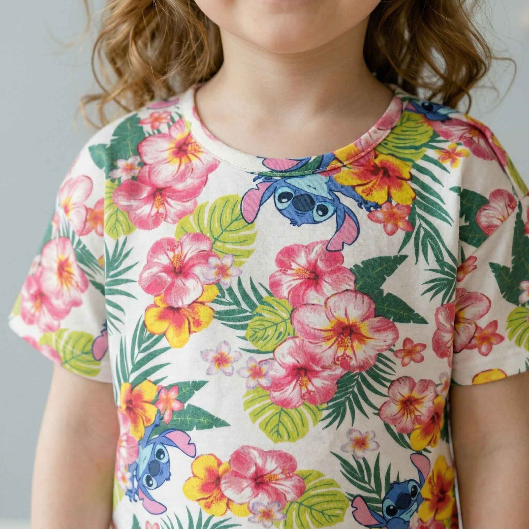 Stitch Tropical Girls Short Set - Multicolor