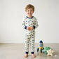 Rocket Launch Boys Full Sleeves Pajama Set - White