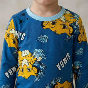 Simba Boys Full Sleeves Pajama Set - Blue