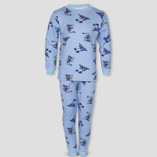 Stitch Girls Fleece Pajama Set - Blue