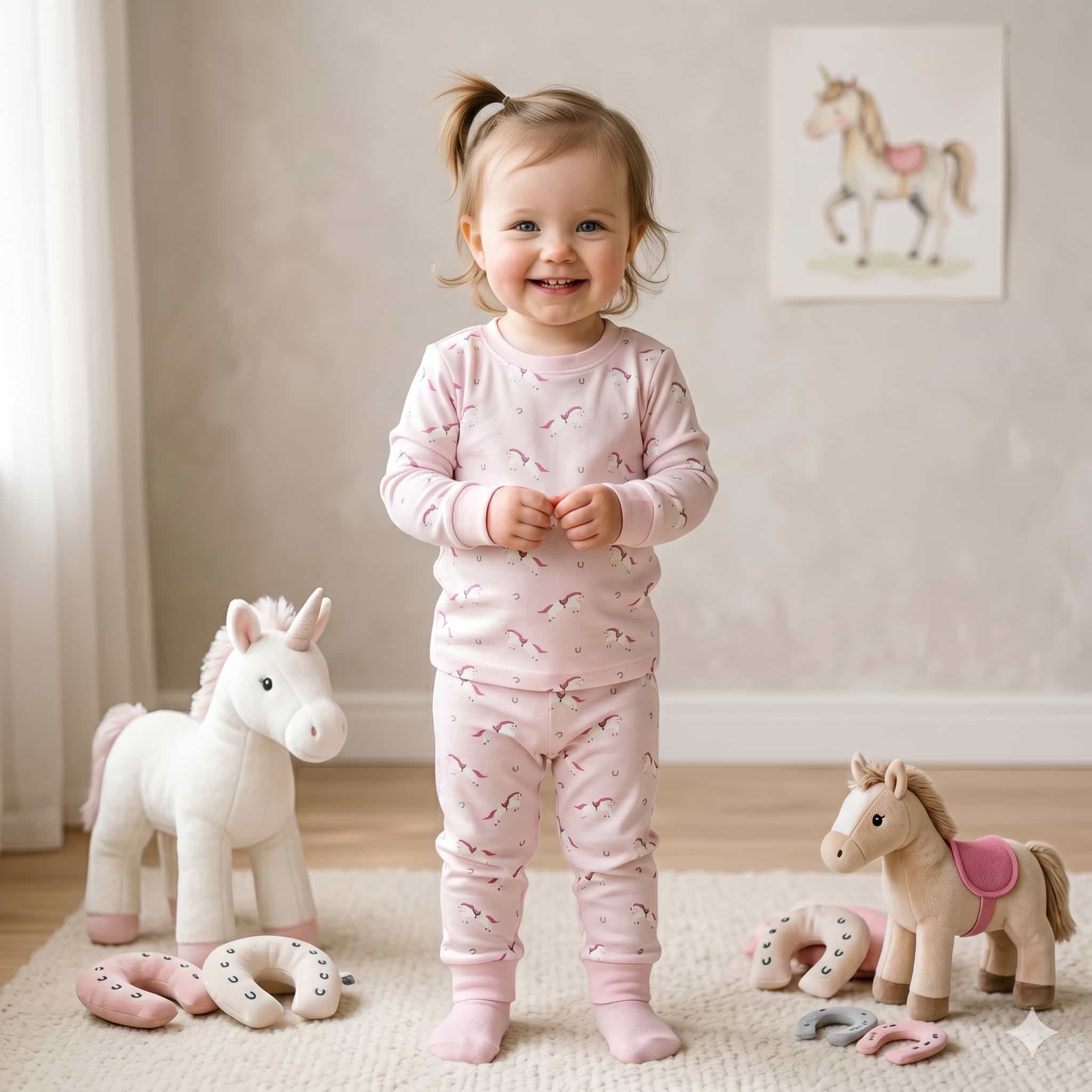 Unicorn Dreams Baby Girls Full Sleeves set - Pink