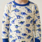 Dino Roar Boys Full Sleeves Pajama Set - White